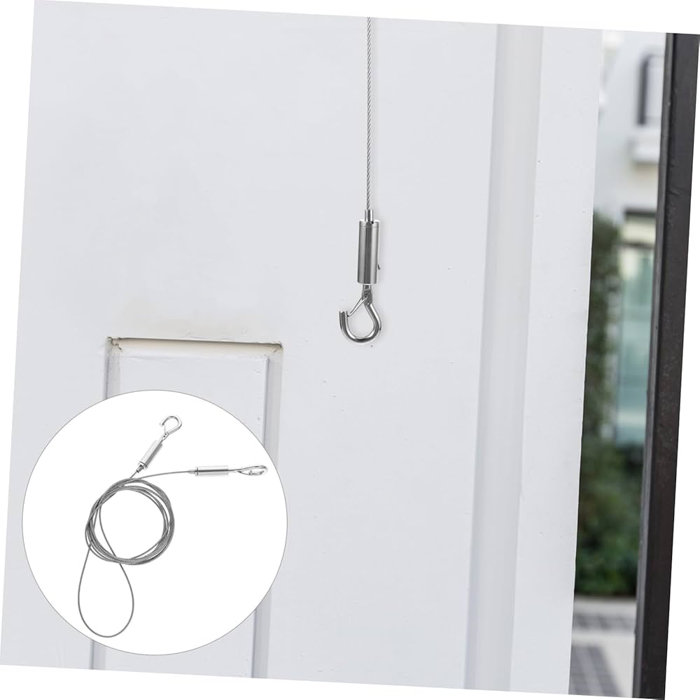 Amazon | WOONEKY 絵画用吊りワイヤー ステンレススチール製